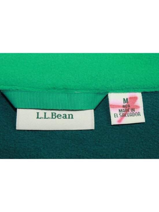 LL Bean Lightweight Soft Cozy Feather Fleece Full Zipper Green Size M - Picture 10 of 15
